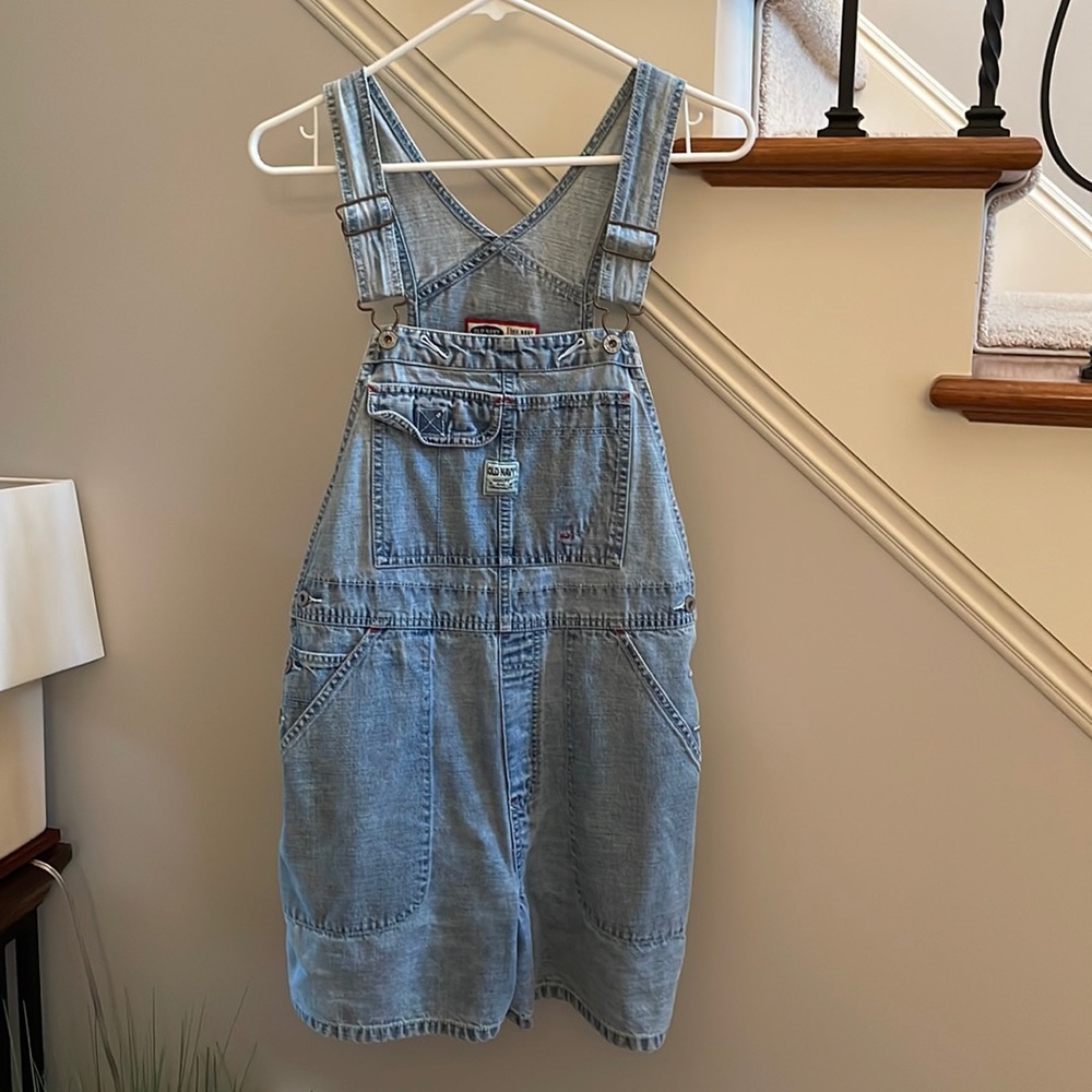 Denim short coveralls